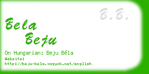 bela beju business card
