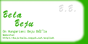 bela beju business card